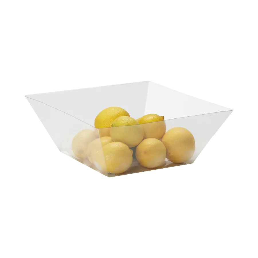 GET PL-07-CL Urban Renewal™ Liner, 7" X 7", Square, (Fits Bwl-7-Bam), Pet, Clear