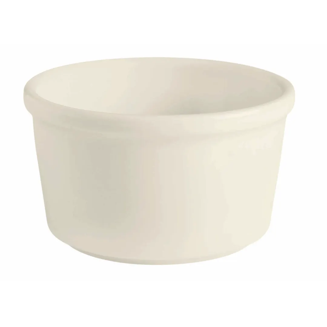 GET PP1100807224 Ramekin, 3 Oz, 3" Rolled Edge, Porcelain White, Microwave/Dishwasher Safe - 1 Dozen