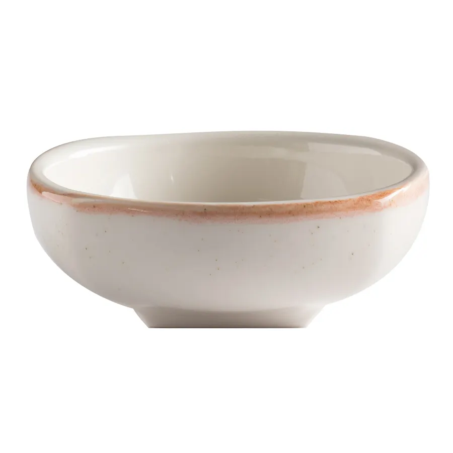 GET PP1605725124 - 5" Beige Porc. Bowl 3.8oz Rolled Edge Scratch/Chip Safe 380°F Corona - 1 Dozen