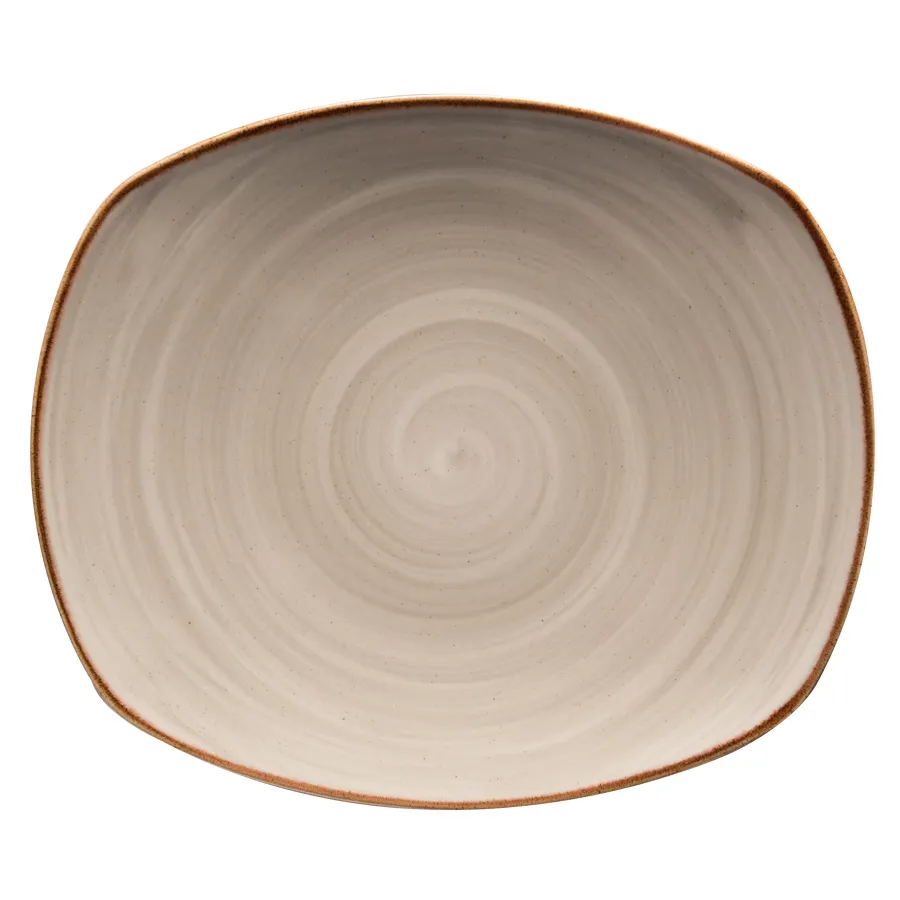 GET PP1607722912 Plate – 12" Round Porcelain Grey Rolled Scratch-Res MW/DW/OV 380°F - 1 Dozen