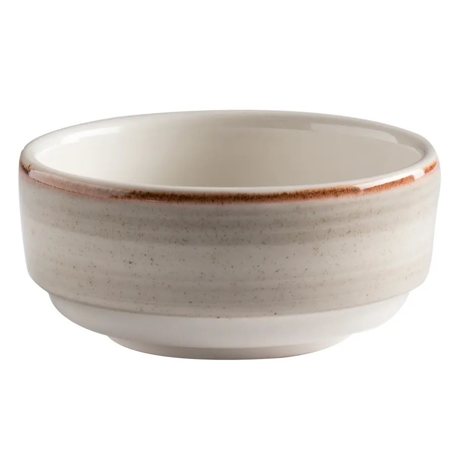 GET PP1607727324 - 4" Grey Porcelain Bowl, 3.8 oz, Round, Microwave/Dishwasher/Oven Safe, 1 Dozen