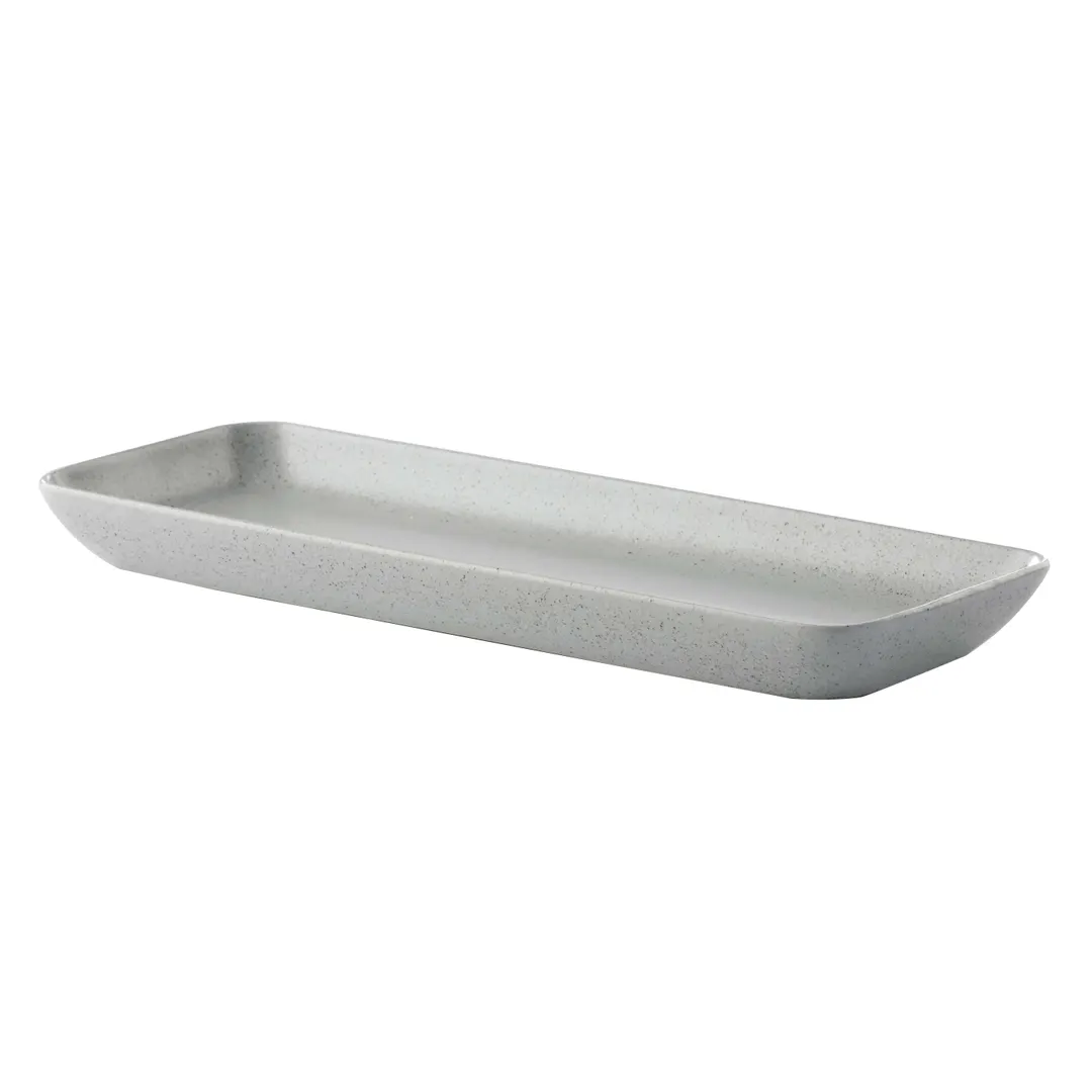 GET PP1944497712 Rect. Porcelain Tray 14-1/6" x 5.5" Oven Safe 380°F Reactive Glaze - Dozen