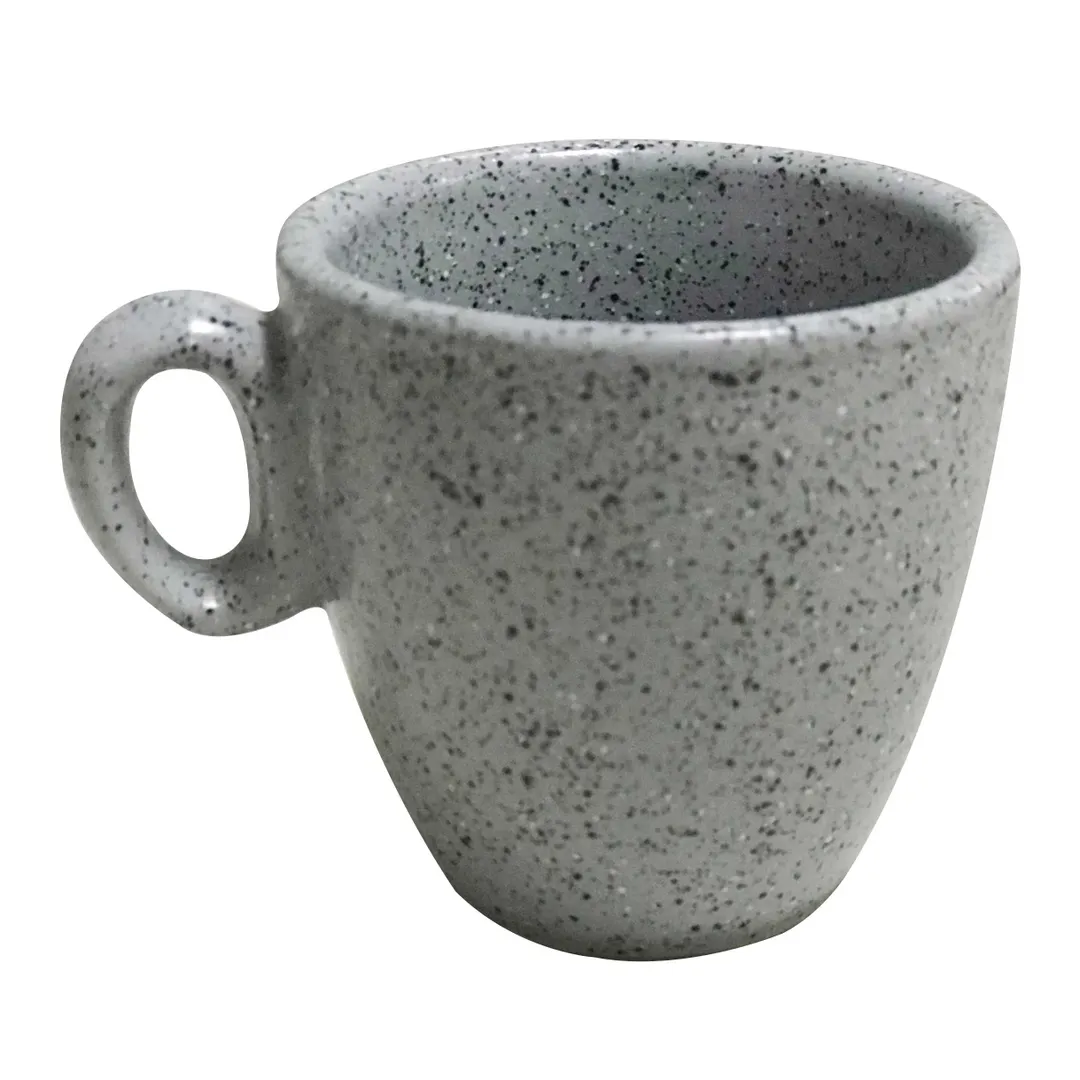 GET PP1944814124 Espresso Cup, 1-7/8 Oz (3" Dia.) Handle, Porcelain, Cosmos Moon Grey Glaze - Dozen