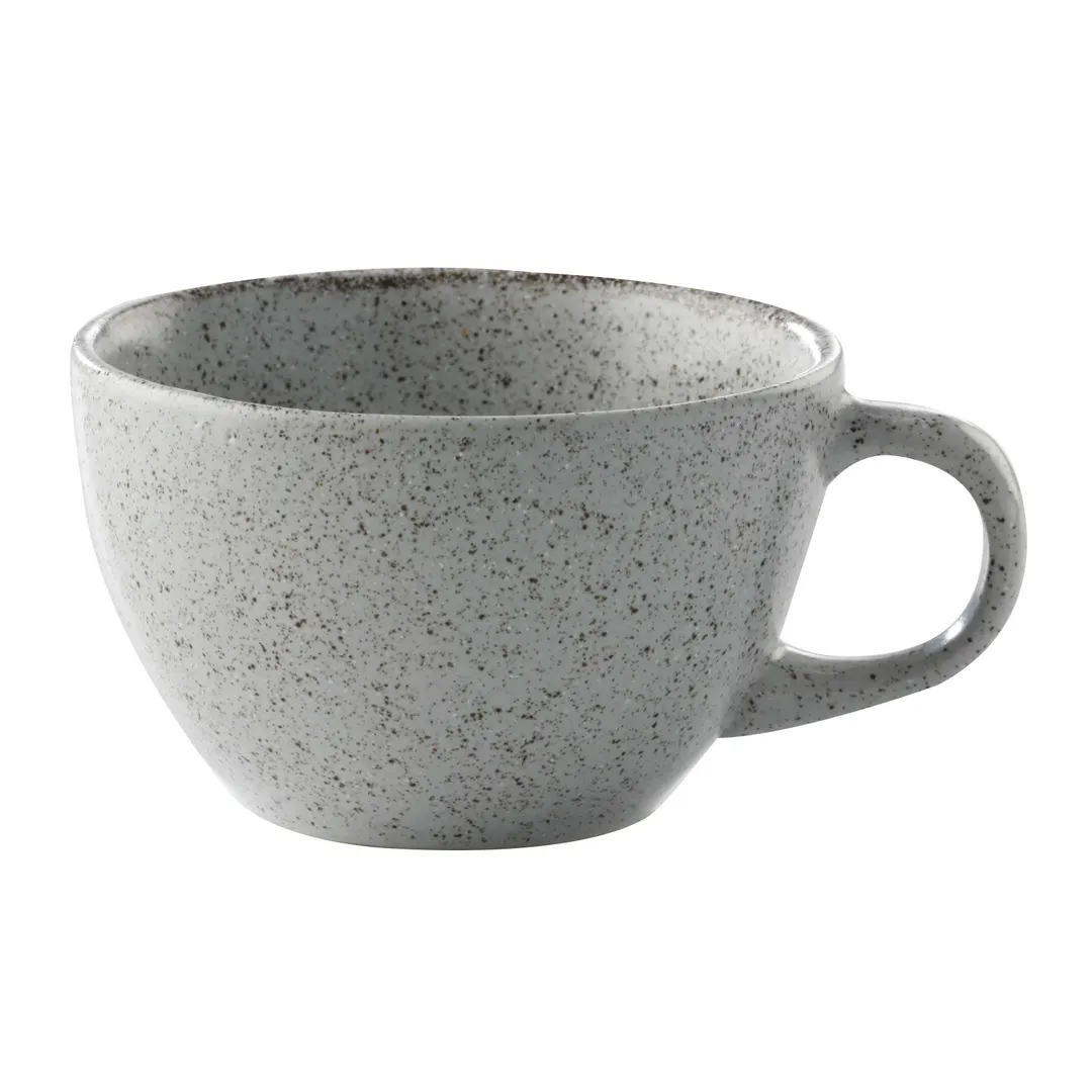 GET PP1944904224 Espresso Cup 3-11/16 oz 4" Porc. RolledEdge Handle Resist M/OV Safe 380°F - Dozen