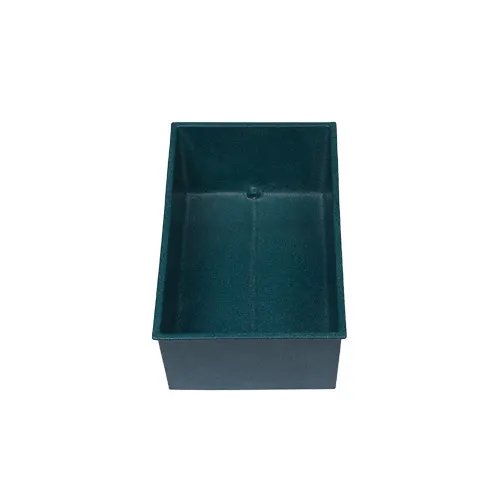 GET PZ005BB Bugambilia Single Well Pan, 21" x 13" x 7", Cast Aluminum, Black, No Drain, Fits Tile B