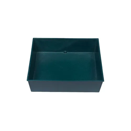 GET PZ006CB Bugambilia Double Pan, 21-1/16" L x 26-3/16" W, 7-11/16" Deep, Aluminum, Black, No Drain