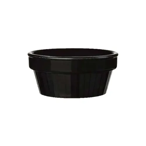 GET R-3-BK Diamond Chexers™ Ramekin, 3 Oz., Stackable, Melamine, Black - 1 Dozen