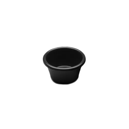 GET R15SM-B Ramekin, 1.5 Oz., 2-3/8" Dia. X 1-1/4" H, Black Melamine, Break & Chip Resistant