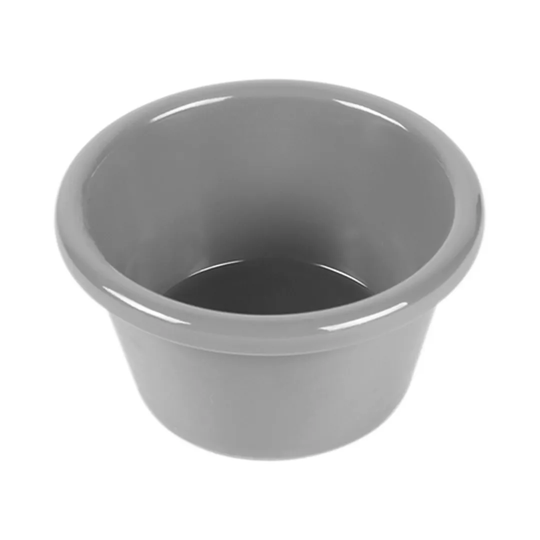 GET R3SM-G Elite Global Solutions Ramekin, 3 Oz., 3" Dia. X 1-5/8"H, Round, Melamine, Gray