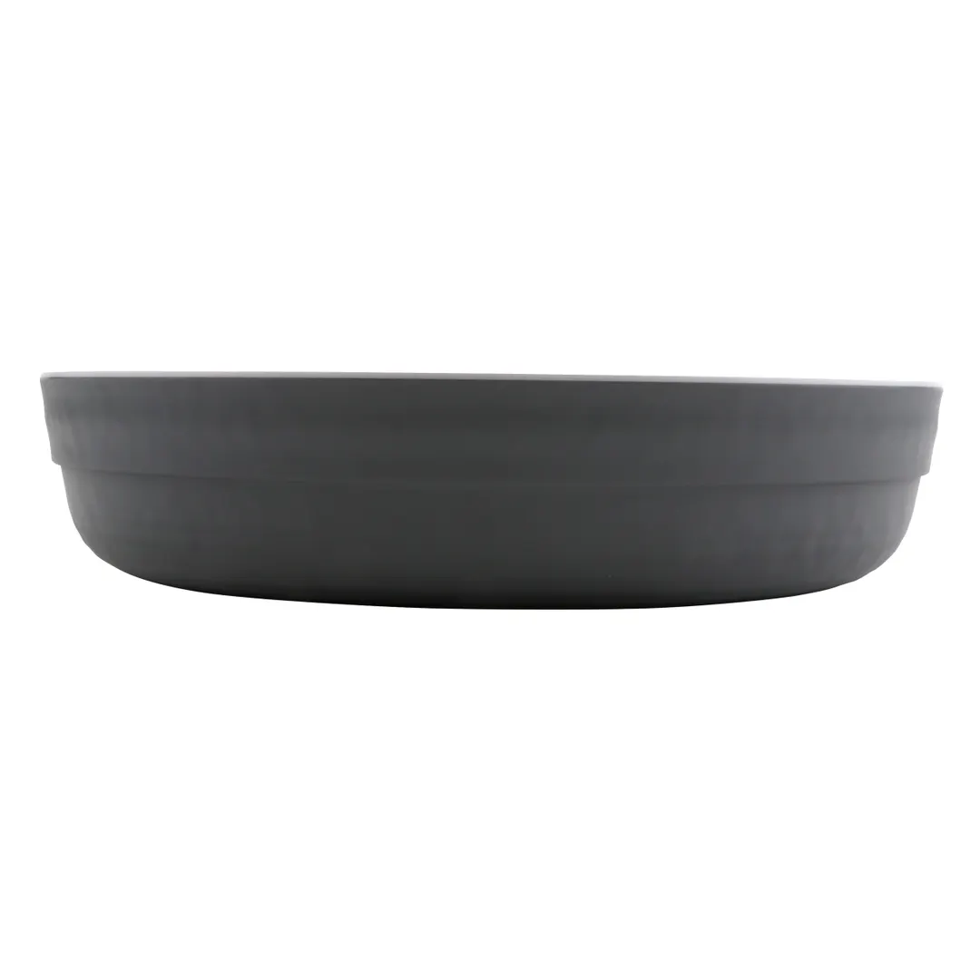 GET RB-2-9-WM/GRM Bowl, 9" Dia, 42 Oz (54 Oz Rim) Melamine, White/Gray Matte, Stackable - 1 Dozen