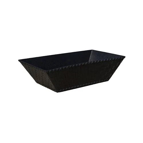 GET RB-893-BK Mill Basket 8" x 4-1/2" x 2" Deep Rectangular Black Polypropylene Textured - Dozen
