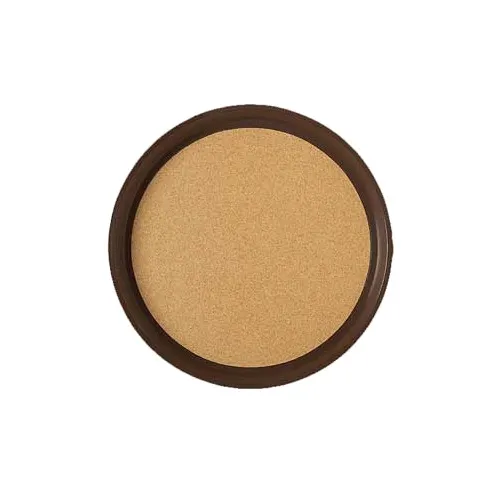 GET RCT-14-BR - 14" Round Non‑Slip Serving Tray, Melamine, Brown Tray with Cork Lined Surface, Sold per Dozen
