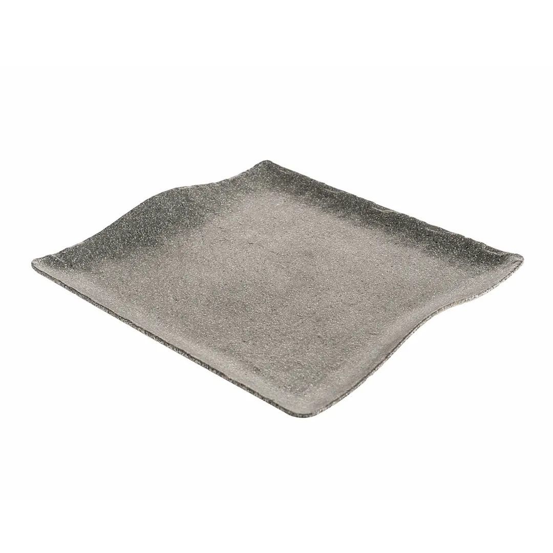 GET RFS200 Cheforward Infuse Platter, 11"L x 11"W x 1-1/2"H, Small, Square, Melamine, Stone Grey