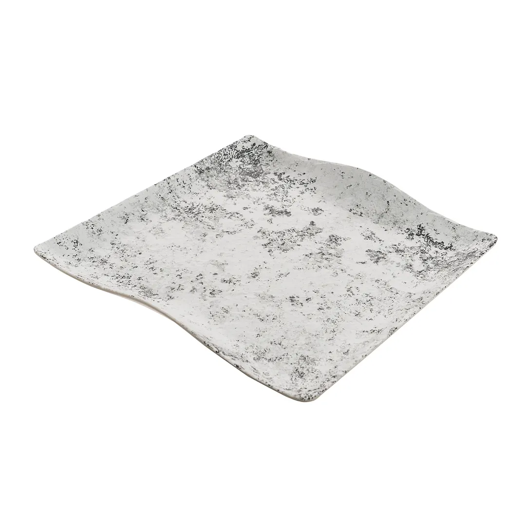 GET RFS300 Cheforward Endure Platter, 11"L x 11"W x 1-1/2"H, Small, Square, Melamine, Grays