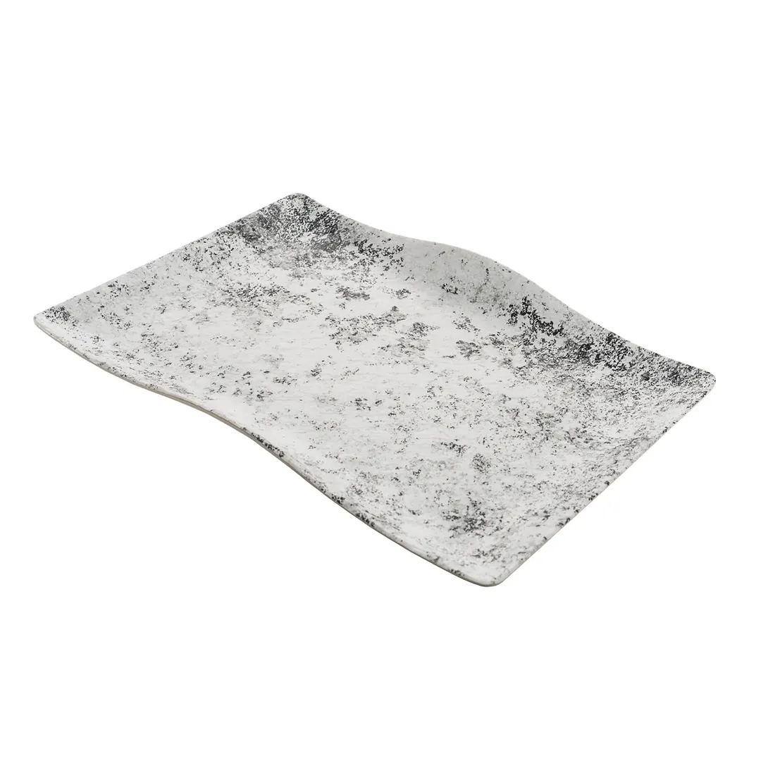 GET RFS302 Cheforward Endure Platter – 17-3/10"L x 12-1/5"W x 1-4/5"H, Gray BPA‑Free Melamine