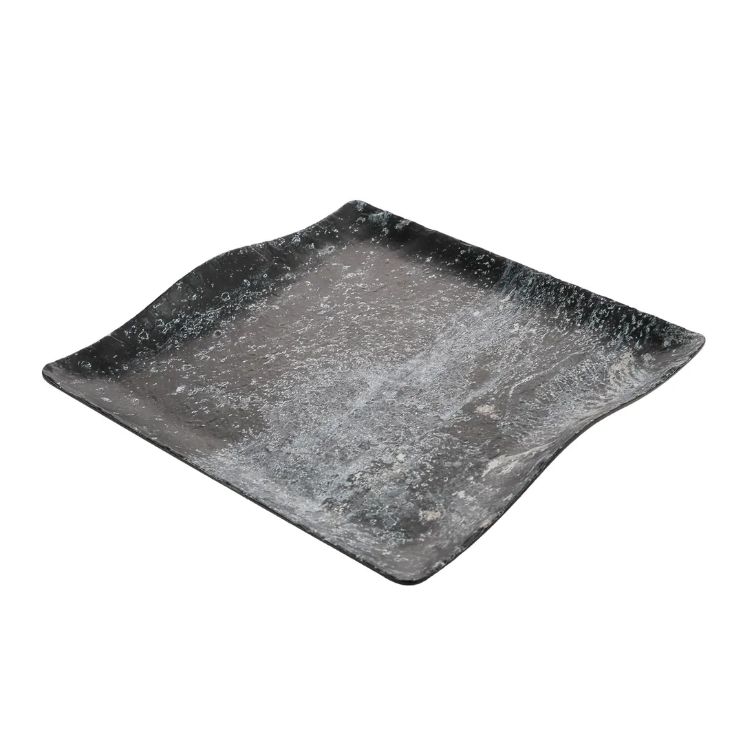 GET RFS400 Cheforward Endure Platter, 11"L x 11"W x 1-1/2"H, Square Melamine, Pewter Gray