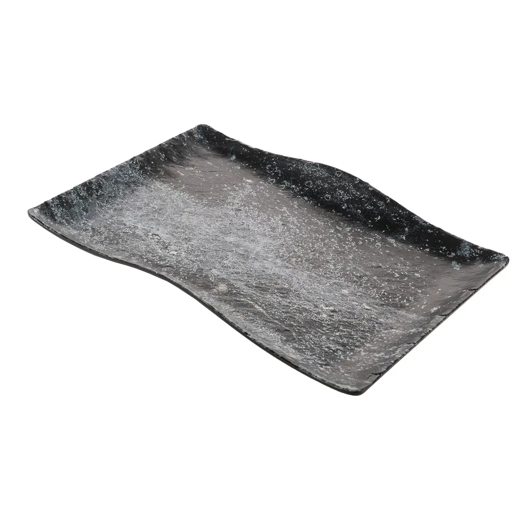 GET RFS402 Cheforward Endure Platter – 17-3/10" L × 12-1/5" W × 1-4/5" H, BPA‑Free Melamine, Pewter