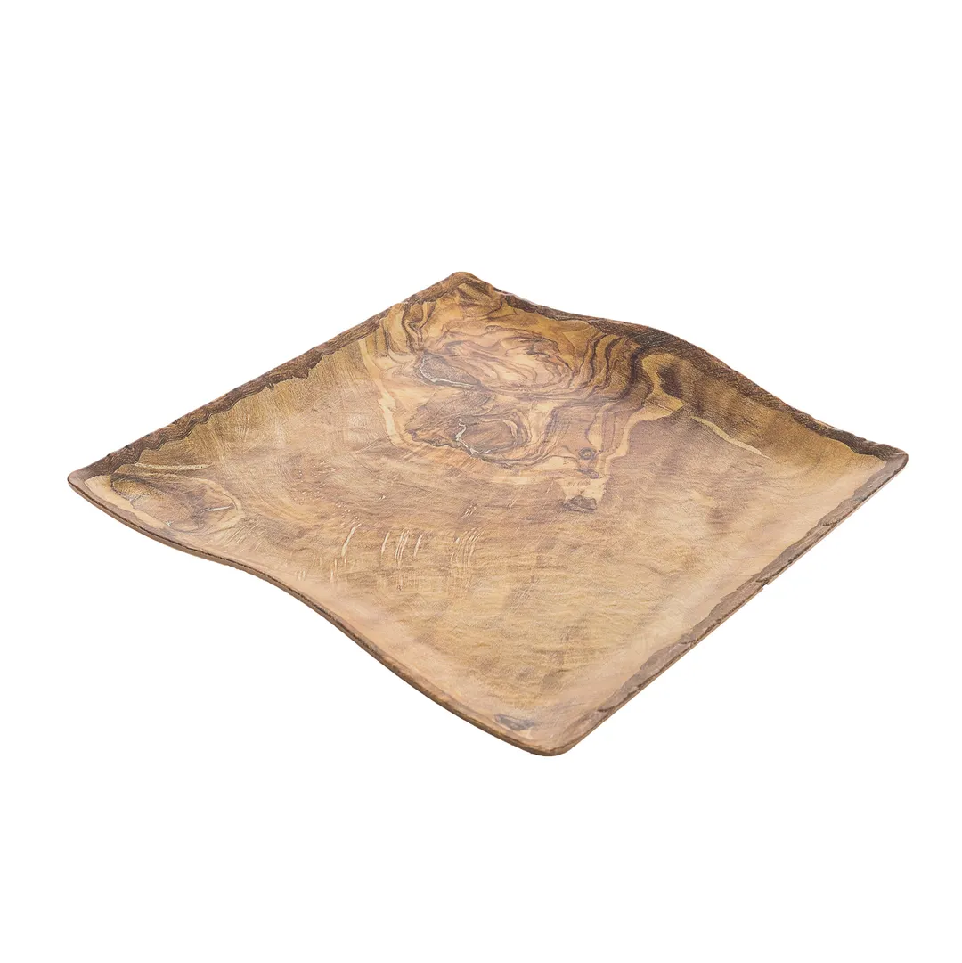 GET RFS500 Cheforward Inspire Platter, 11" x 11" x 1-1/2", Square, Melamine, Natural