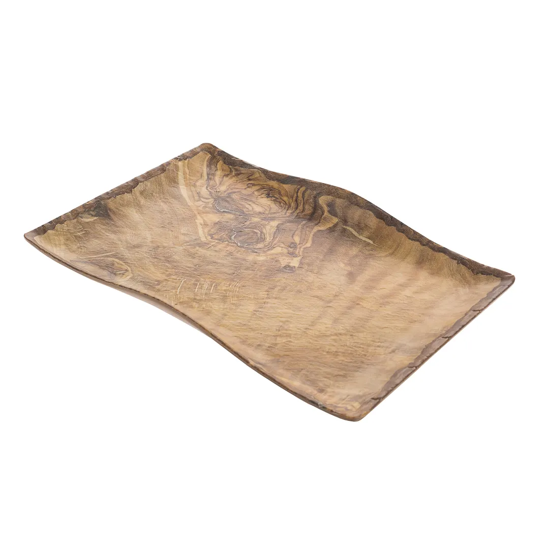 GET RFS503 Cheforward Inspire Platter, 19.6"L x 14"W x 2"H, Rectangular, Melamine, Natural