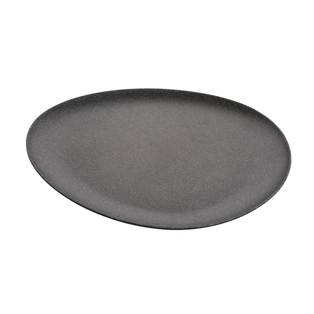 GET RIV222 Cheforward Revive Plate, 7-13/16"L x 7-13/16"W, Triangular, Melamine, Stone Grey & Black
