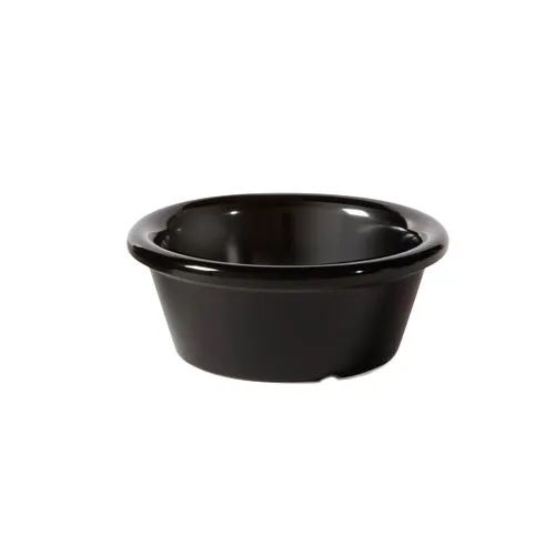 GET RM-203-BK Black Melamine Ramekin, 1-1/2 Oz., 2-3/4" Dia. X 1-1/4" Deep, Fluted Cone Shape - 1 Dozen