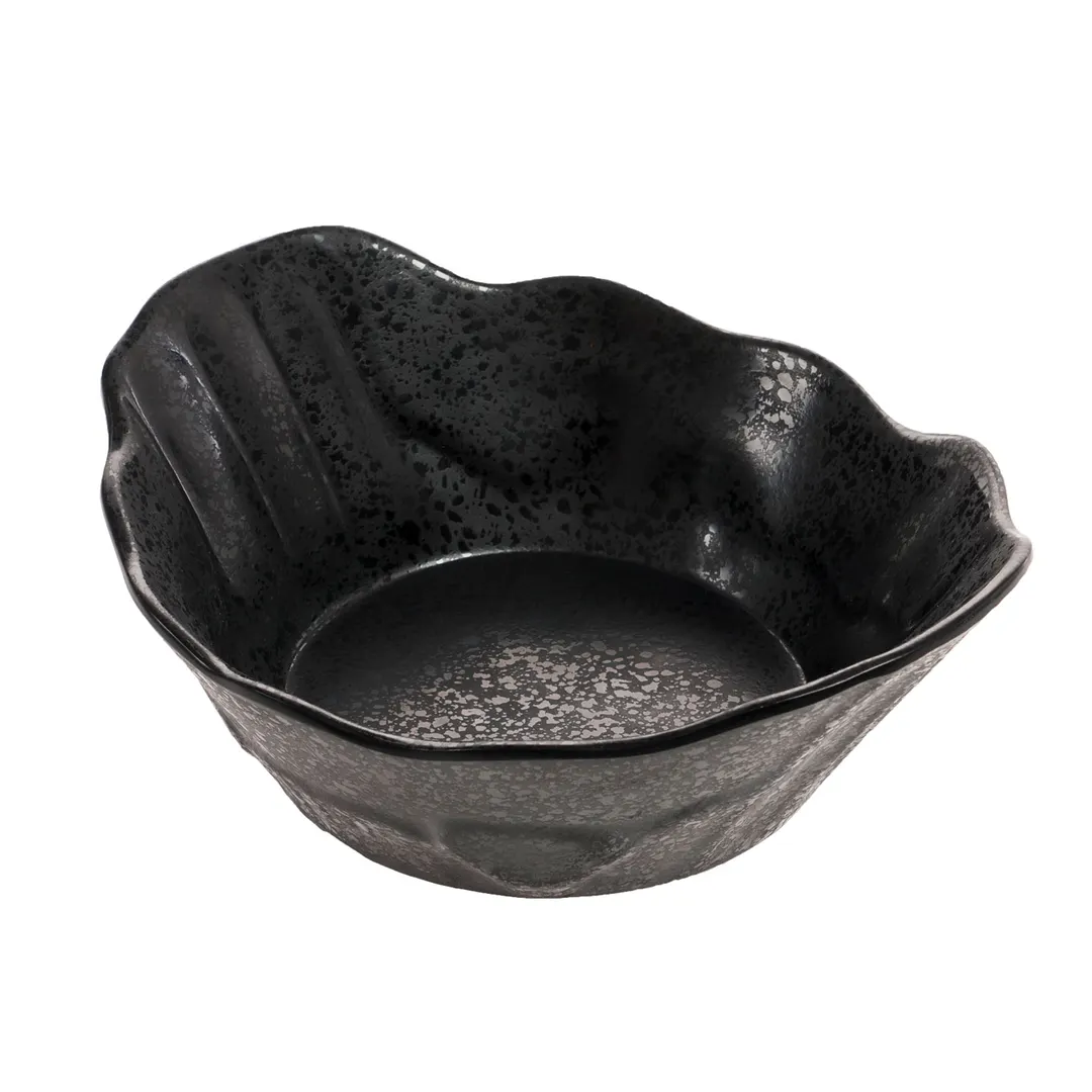 GET RNX202 Cheforward Rainex Bowl, 50-3/4 Oz., 10"L x 8-1/2"W x 3"H, Oval, Black, Melamine
