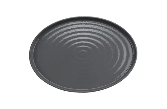 GET RO-1410-WS/GRM Roca Glazed Platter, 14" x 10" Oval, Break‑Resist Melamine, White/Gray, BPA‑Free