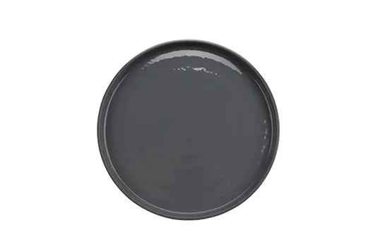 GET RP-11-WS/GRM Roca Glazed Dinner Plate, 11" Round, Melamine, Gloss/Gray Matte, BPA‑Free - Dozen