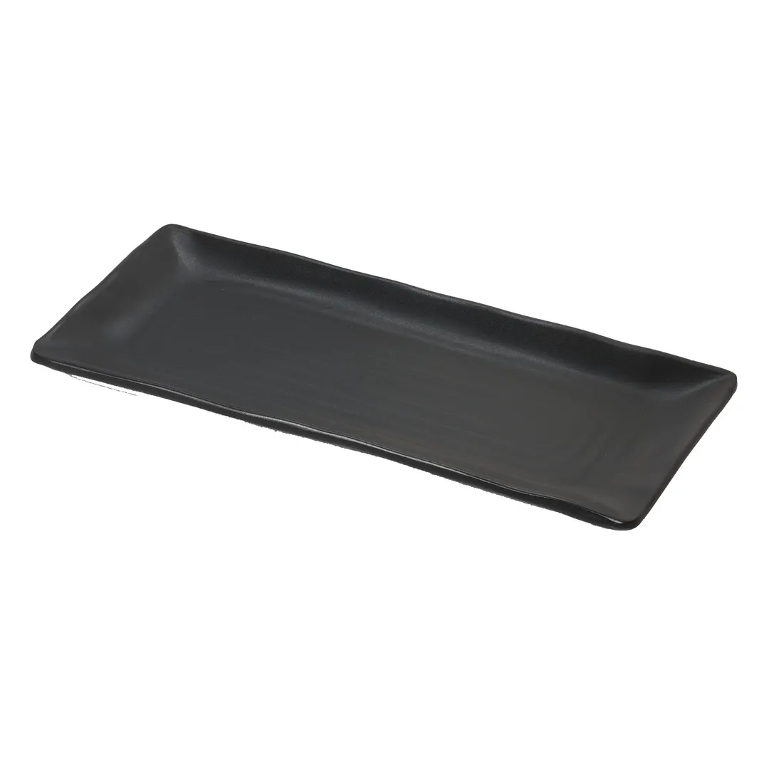 GET RP-1490-BK Nara™ Platter – 14" X 9" Black Melamine, Dishwasher Safe, BPA‑Free, NSF - 1 Dozen