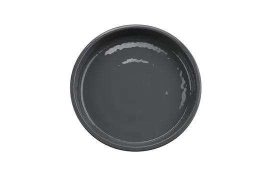 GET RP-5-WS/GRM Dinner Plate, 5" Narrow Rim, Melamine, White Gloss/Gray Matte TwoTone - 1 Dozen