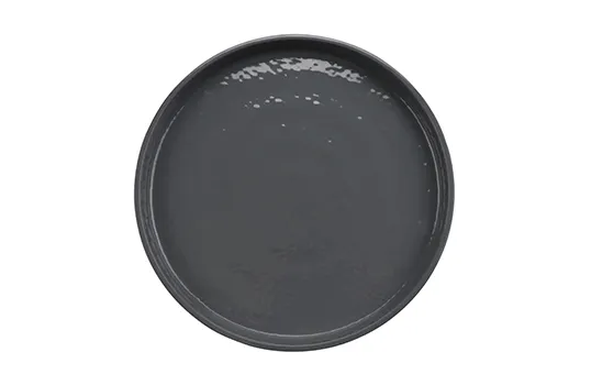 GET RP-9-WS/GRM Dinner Plate, 9" Round, Rim, White/Gray Melamine, BPA‑Free, NSF – Dozen