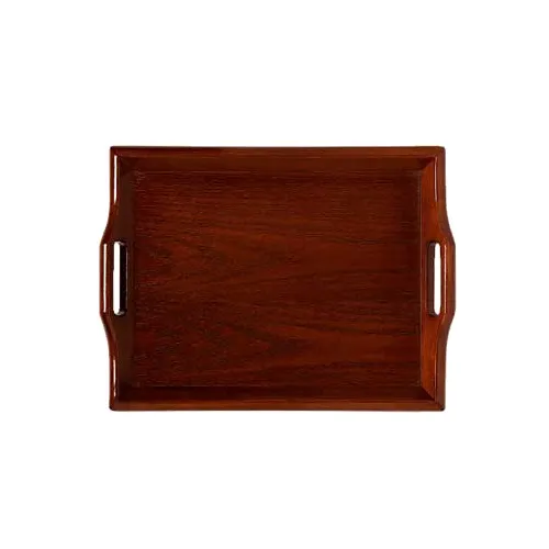 GET RST-1814-M Room Service Tray, 19" x 14-1/4", Hardwood Mahogany, Rectangular Wood Tray