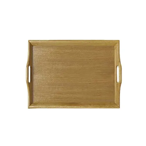GET RST-1814-N Room Service Tray – 19" x 14-1/4", Rectangular Hardwood, Natural