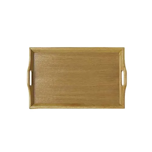 GET RST-2516-N Room Service Tray, 25" x 16", Rectangular, Hardwood, Natural