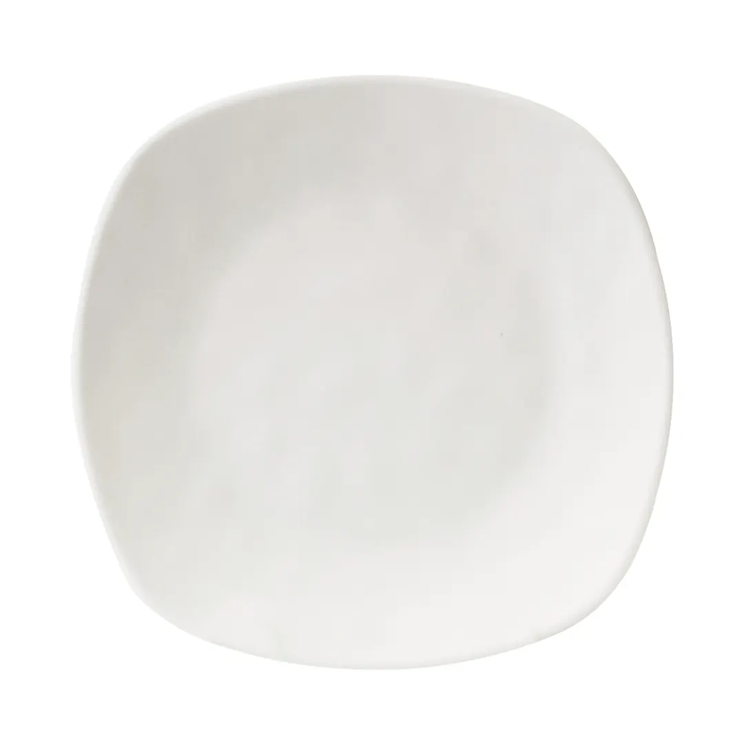GET RT10SQ-OW Square 10" x 10" Off White Melamine Plate, Dishwasher Safe, BPA Free