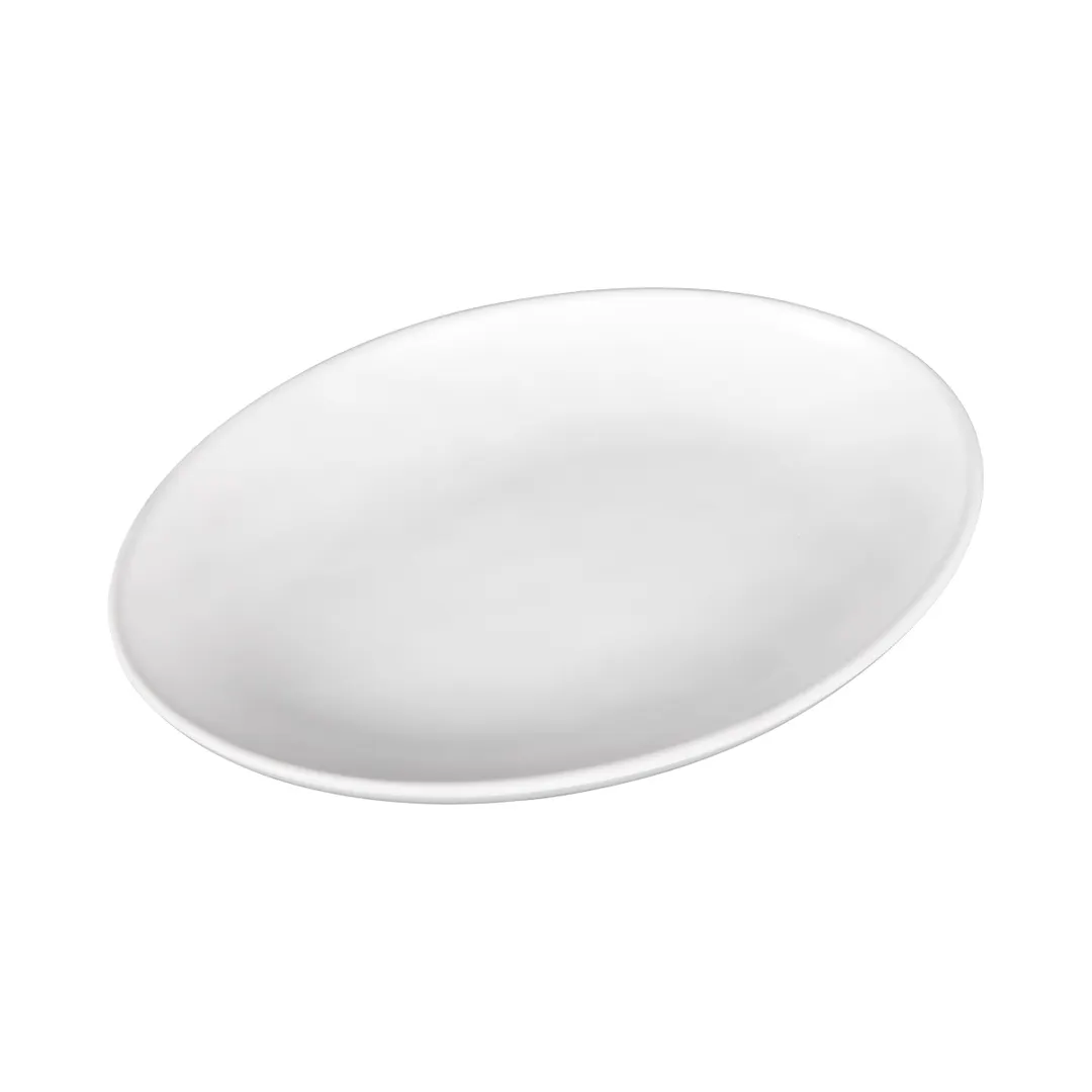 GET RT1310OV-OW Oval Deep Melamine Plate, 13" x 10" x 1-3/4", 51 oz., Off‑White, Dishwasher Safe