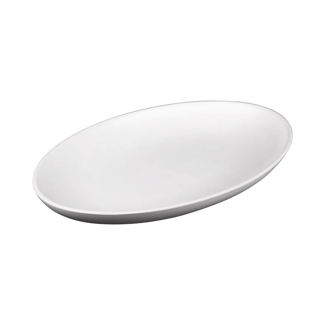 GET RT1510OV-OW Oval Melamine Serving Platter, 15-1/4"W x 10-3/4"D x 3-1/2"H, Off White