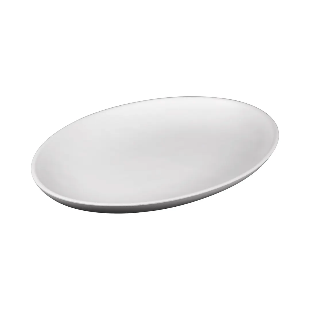GET RT1612OV-OW Oval Platter, 16 3/8"W x 12 3/4"D x 3 1/2"H, Melamine, Off White