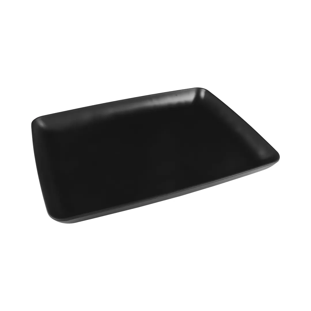 GET RT16RC-B Elite Global Solutions Platter, 16.5"W x 12.75"D x 4"H, Rectangular, Melamine, Black