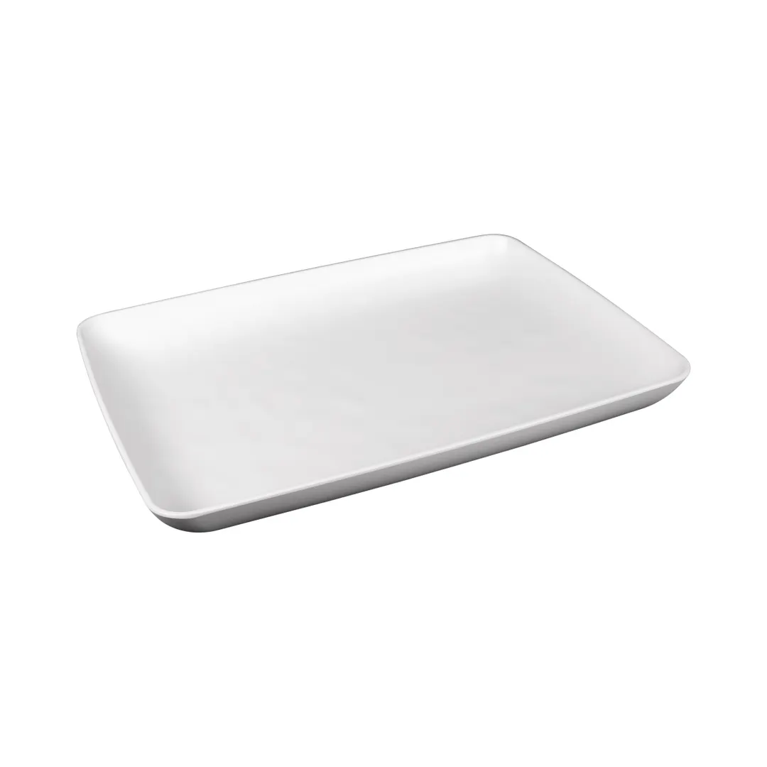 GET RT16RC-OW Elite Platter, 16.5"W x 12.75"D x 4"H, Rectangular, Melamine, Off White