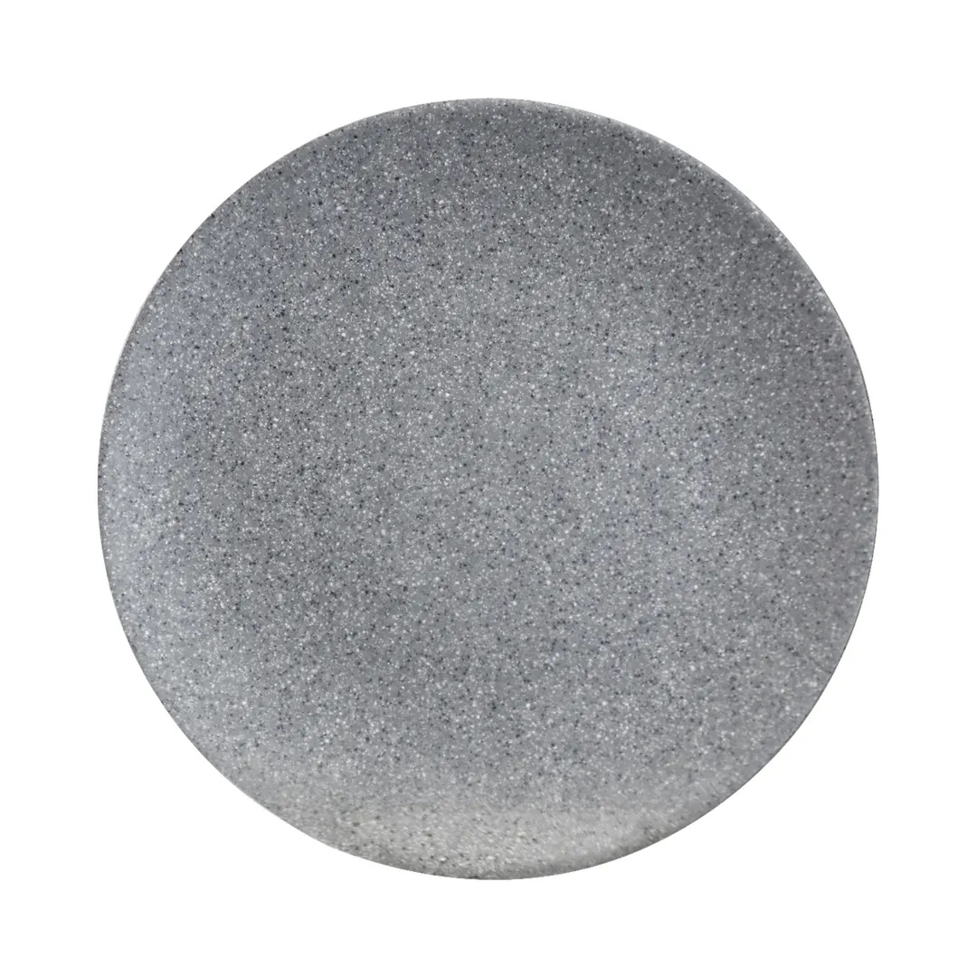 GET RT6R-GS Elite Global Solutions Plate, 6" Dia., Round, Melamine, Gray, Break & Chip Resistant