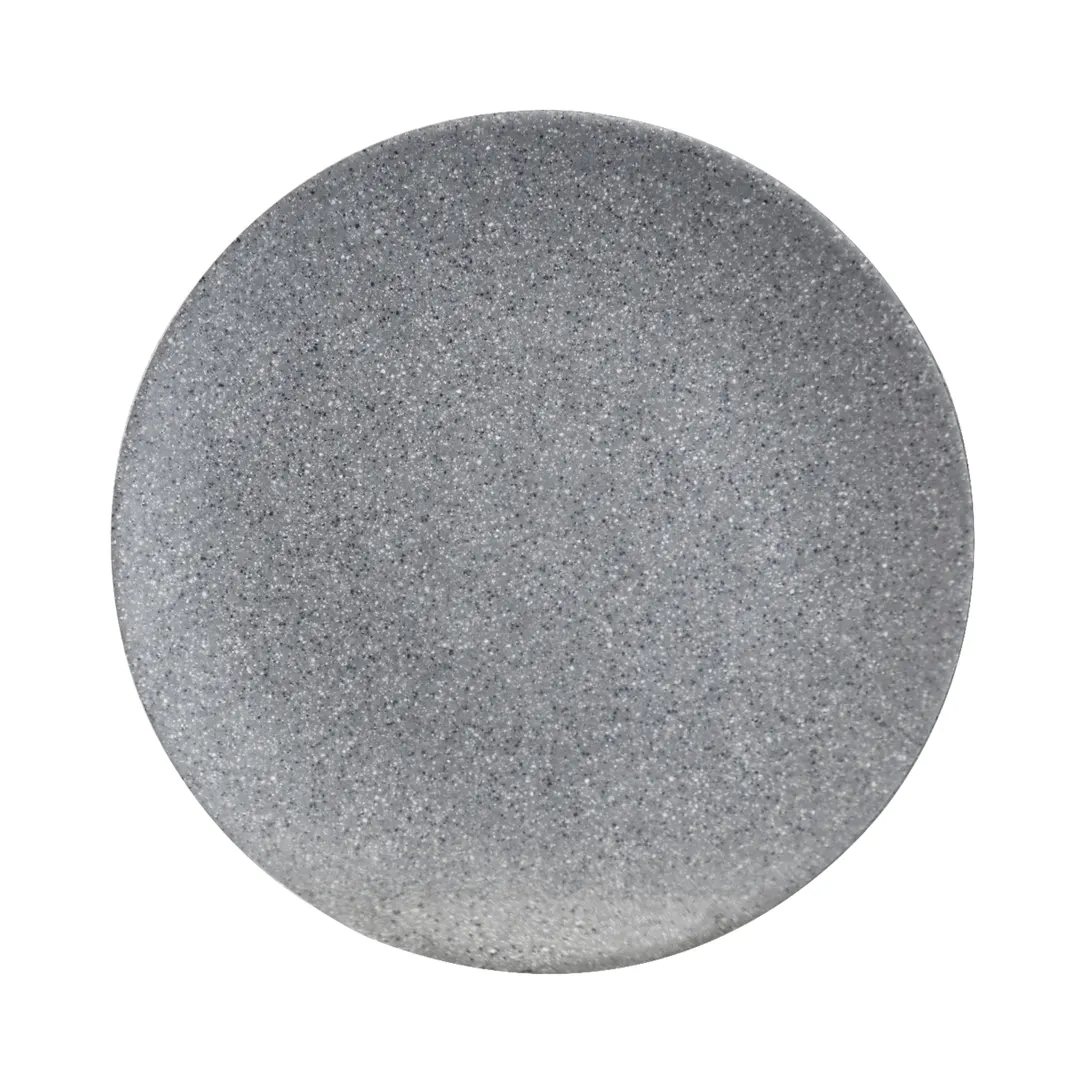 GET RT8R-GS 8" Gray Melamine Plate, Break/Chip Resistant, Stain & Scratch Resistant, BPA Free