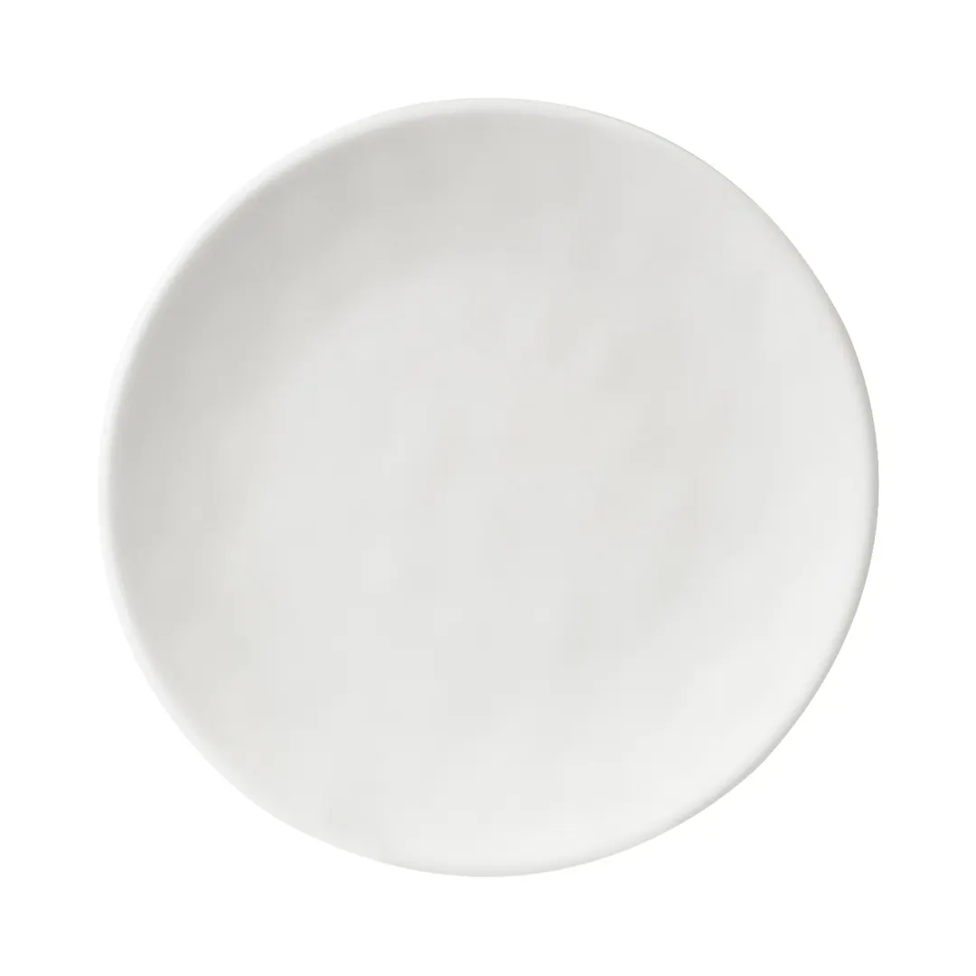 GET RT8R-OW - 8" Off-White Melamine Reusable Plate, Break/Chip Resistant, Dishwasher Safe, BPA Free
