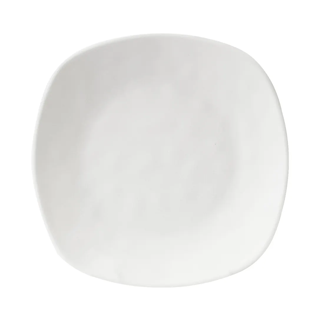 GET RT8SQ-OW Elite Global Solutions Plate, 8" x 8", Square, Melamine, Off White, Break/Chip Resistant