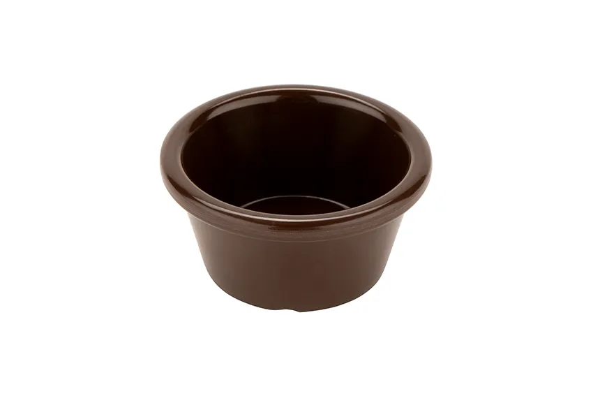 GET S-620-BR Brown Melamine Ramekin, 2 Oz., 2-3/4" Dia. X 1-1/2" Deep, Break-Resistant, 1 Dozen
