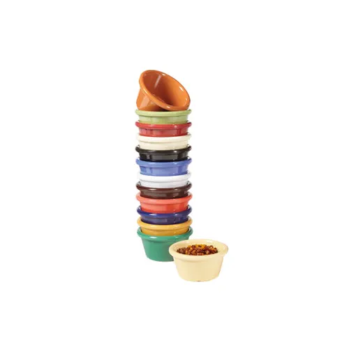 GET S-620-RO Ramekin, 2 Oz., 2-3/4" Dia. x 1-1/2" H, Melamine, Rio Orange, Dishwasher Safe - 1 Dozen