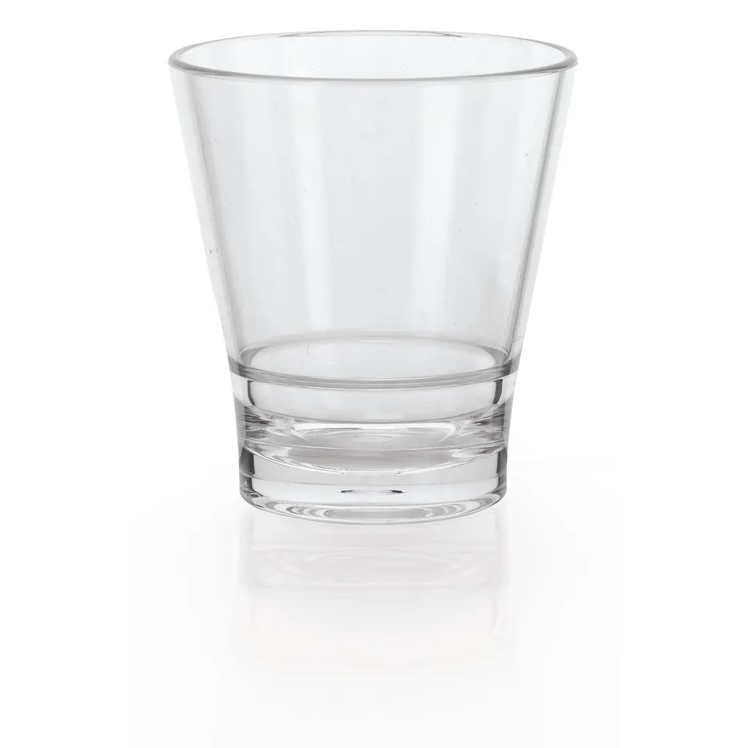 GET S-9-CL Revo Rocks Glass, 9 Oz., 3-1/3" Dia x 3-2/3" H, Clear, SAN, BPA Free, Stackable - Dozen