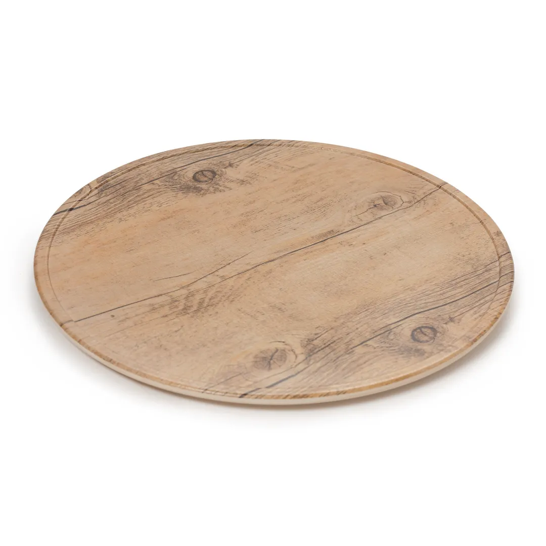 GET SB-1300-OW Madison Avenue Display Board, 13-1/2" Dia. X 3/4", Round, Melamine, Faux Oak Wood