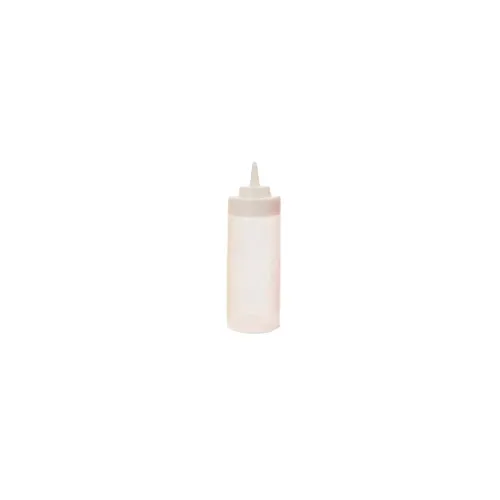 GET SB-16-CL Squeeze Bottle, 16 Oz., 2-3/4"W x 8"H, Wide Mouth, Polyethylene, Clear Lid - 1 Dozen