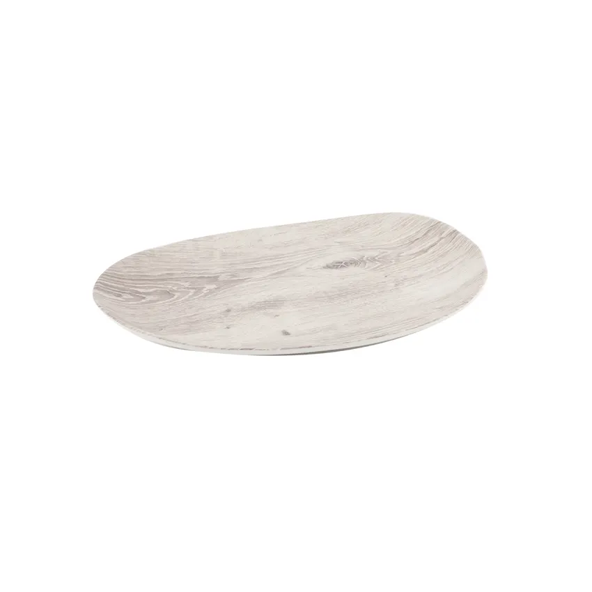 GET SB-1600-DRW Display Board, 16"W x 12"D x 3/4"H, Oval, Melamine, Driftwood